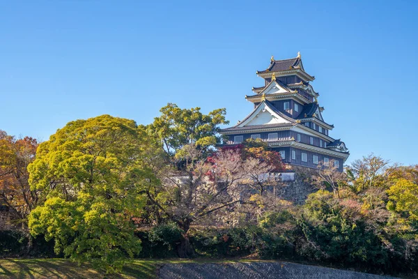 Donjon Πύργος Tenshu Του Κάστρου Okayama Της Ιαπωνίας — Φωτογραφία Αρχείου