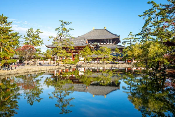 Κεντρική Πύλη Και Μεγάλη Buddha Hall Του Todaiji Nara — Φωτογραφία Αρχείου