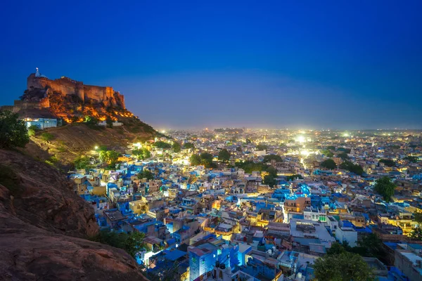 Scène Nuit Jodhpur Rajasthan Inde — Photo