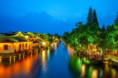 wuzhen, tarihi bir doğal kent peyzaj