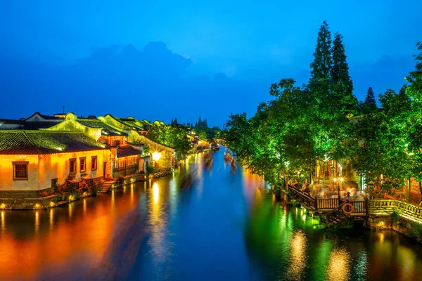 Táj Wuzhen Festői Óvárosban — Stock Fotó