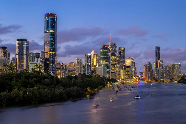 Brisbane Skyline Capital Queensland Austrália — Fotografia de Stock