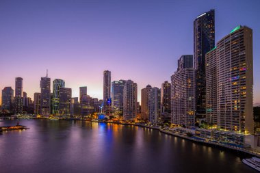 Brisbane manzarası, Queensland, Avustralya'nın başkenti
