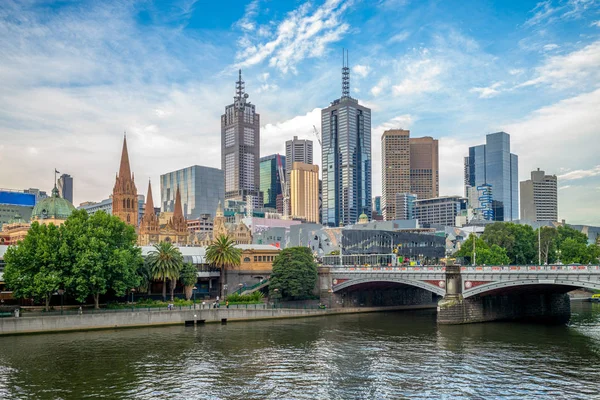 Melbourne City Business District Cbd Austrália — Fotografia de Stock