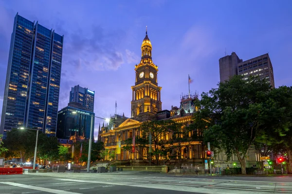 Sydney Town Hall Nel Quartiere Centrale Degli Affari Sydney — Foto Stock