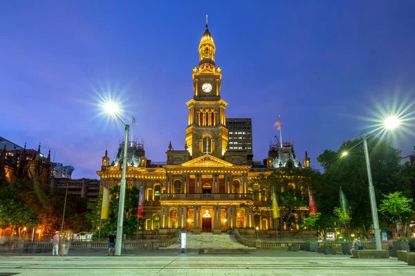 Sydney Town Hall Sydney Distrito Negócios Central — Fotografia de Stock