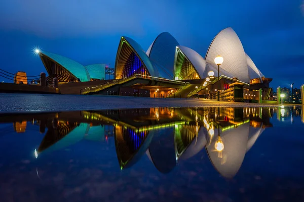 Sydney Australia Enero 2019 Imagen Espejo Ópera Sydney Después Una — Foto de Stock