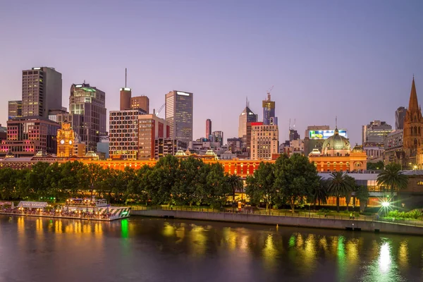 Melbourne Város Üzleti Negyedében Cbd Ausztrália — Stock Fotó