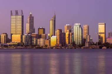 perth Batı Avustralya'da manzarası, gece