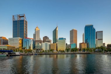perth Batı Avustralya'da manzarası, gece