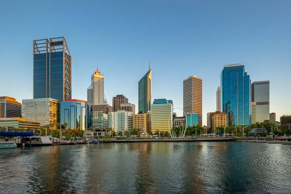 Skyline Perth Noite Austrália Ocidental — Fotografia de Stock