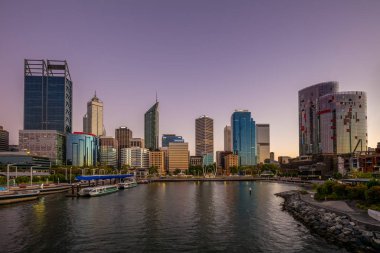 perth Batı Avustralya'da manzarası, gece