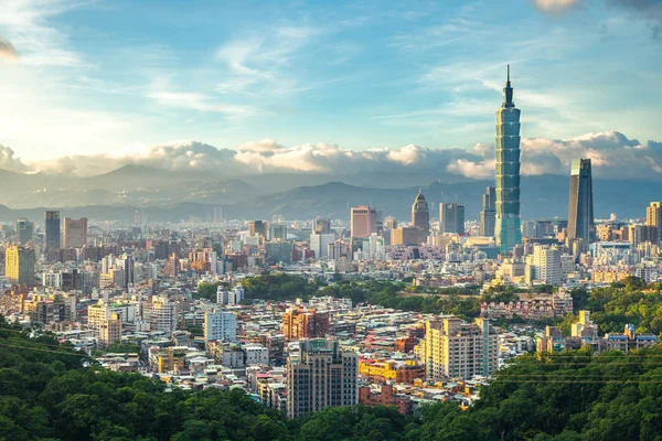 Panoramisch Uitzicht Stad Van Taipeh Taiwan — Stockfoto