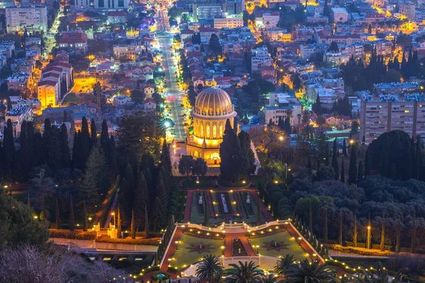 Hängande Trädgårdar Haifa Terrasser Bahai Faith — Stockfoto