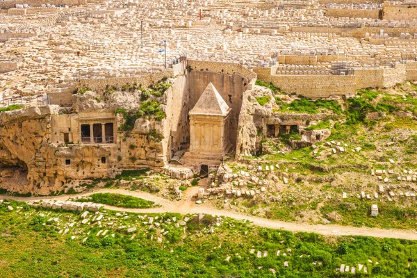 Tumba Zacarías Valle Cedrón Jerusalén Israel —  Fotos de Stock