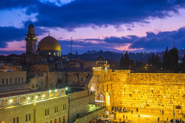 Ściana Płaczu Kopuła Skale Jerozolima — Zdjęcie stockowe