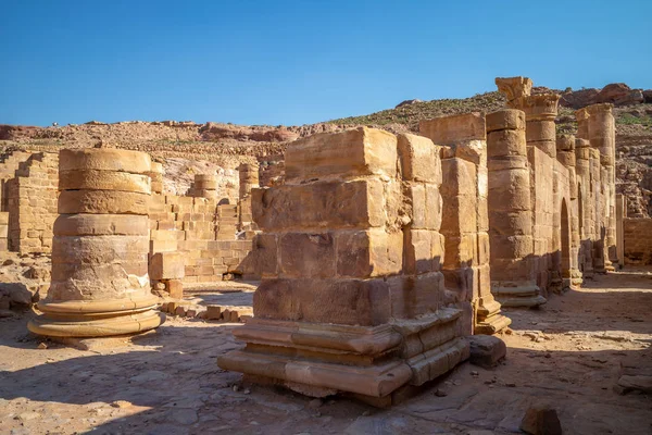 Der Große Tempel Von Petra Jordanien — Stockfoto