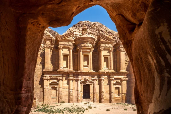 Petra Jodan Adlı Reklam Deir Manastırı — Stok fotoğraf