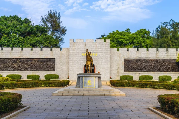 Музей Битвы Гунингту Кинмене Тайвань Китайские Символы Стене Означают Музей — стоковое фото