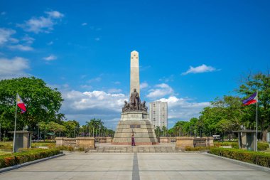 rizal park (Luneta) and Rizal Monument  in manila clipart