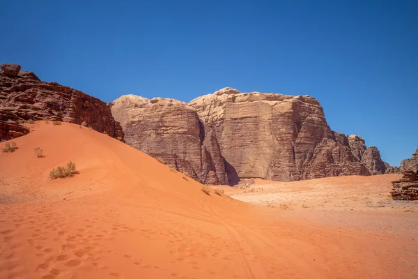 Wadi Rum Deserto Vale Lua Jordânia — Fotografia de Stock