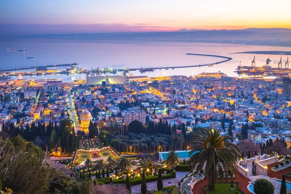 Hangende Tuinen Van Haifa Terrassen Van Bahai Faith — Stockfoto