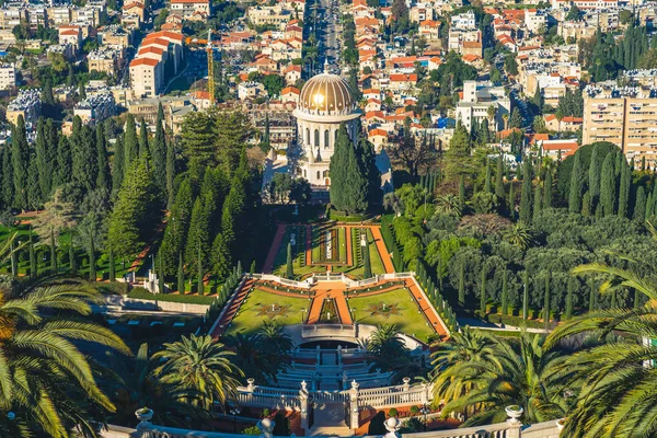 Hängande Trädgårdar Haifa Terrasser Bahai Faith — Stockfoto