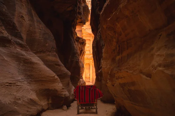 Siq Hoofdingang Van Petra Jordanië — Stockfoto