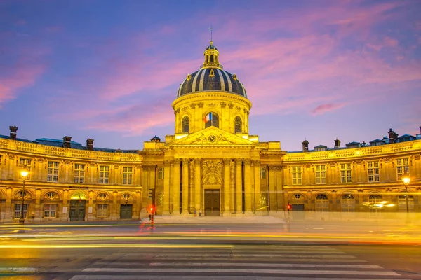 Escena Nocturna Del Instituto Francés París Francia —  Fotos de Stock