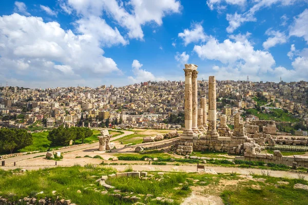 Temple Hercules Amman Citadel Jordan — Stock Photo, Image