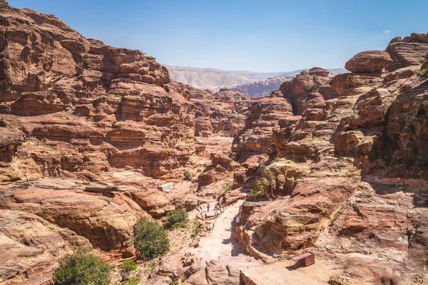 Paisagem Petra Uma Cidade Histórica Jordânia — Fotografia de Stock