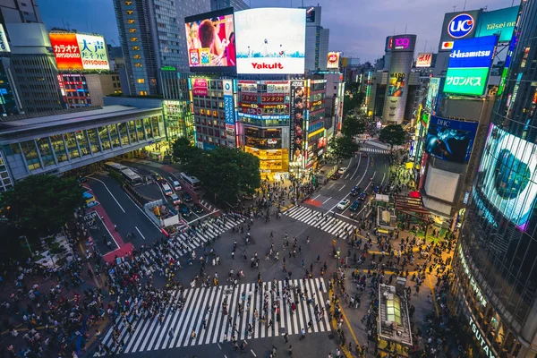 Токио Япония Июня 2019 Года Shibuya Crossing World Famous Iconic — стоковое фото