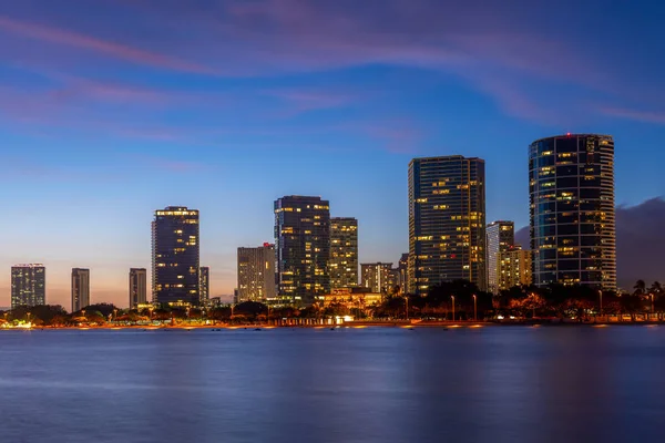 Stadtbild Von Honolulu Auf Der Insel Oahu Hawaii — Stockfoto