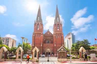 St. Ignatius Cathedral in Xujiahui, shanghai clipart