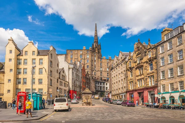 Skoçya Edinburgh Sokak Görünümü Ngiltere — Stok fotoğraf