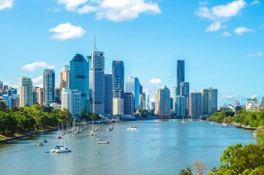 Brisbane manzarası, Queensland, Avustralya'nın başkenti