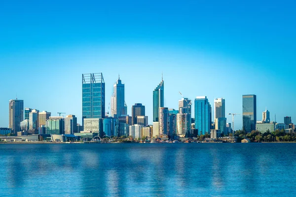 Panoramę Miasta Perth Nocy Australii Zachodniej — Zdjęcie stockowe