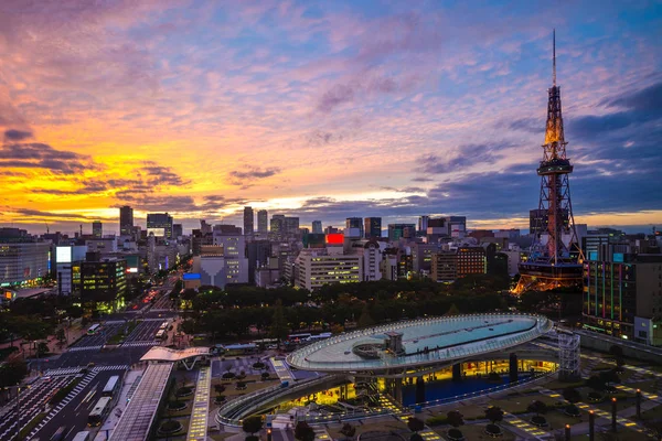 Nattvisning Nagoya Med Nagoya Tower Japan — Stockfoto