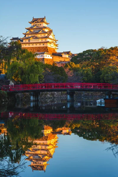 Замок Химэдзи Ночью Хёго Япония Рассвете — стоковое фото