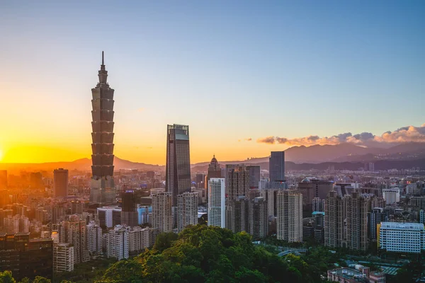 Panoráma Kilátás Taipei Város Taiwan — Stock Fotó