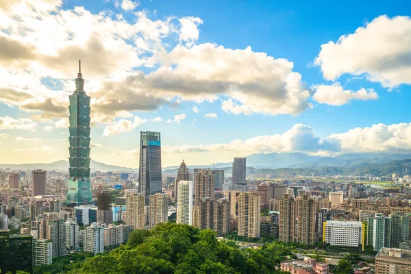 Panorámás Kilátás Nyílik Város Taipei Tajvan — Stock Fotó