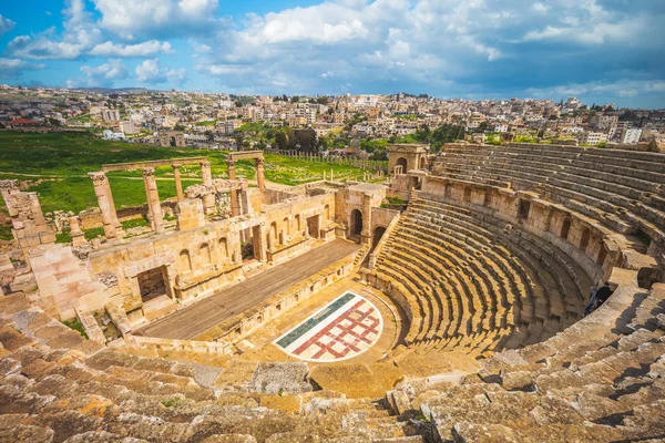 Teatro Romano Jerash Cerca Ammán Jordania —  Fotos de Stock