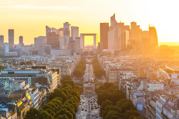 Paisagem Urbana Paris Pôr Sol França — Fotografia de Stock