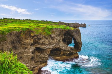 cape manzamo manzara, okinawa, japonya