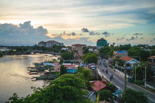 Negombo Laguna Sri Lanka Tramonto — Foto Stock