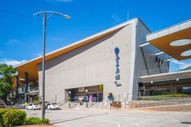 Yuli, Tayvan - 30 Mayıs 2020: Taitung hattında yer alan ve Tayvan Demiryolları İdaresi tarafından işletilen Yuli tren istasyonu