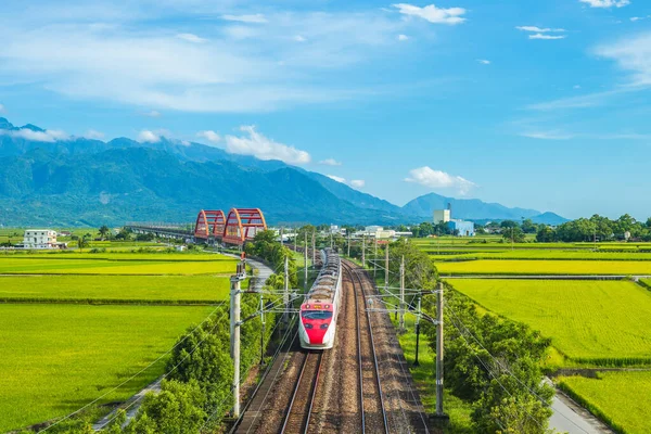 Trein Het Veld Yuli Hualien Taiwan — Stockfoto