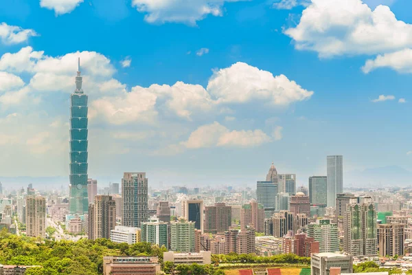 Panorámás Kilátás Nyílik Város Taipei Tajvan — Stock Fotó