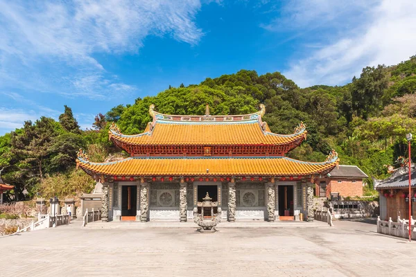 Facciata Del Tempio Tianhou Matsu Traduzione Del Testo Cinese Regina — Foto Stock