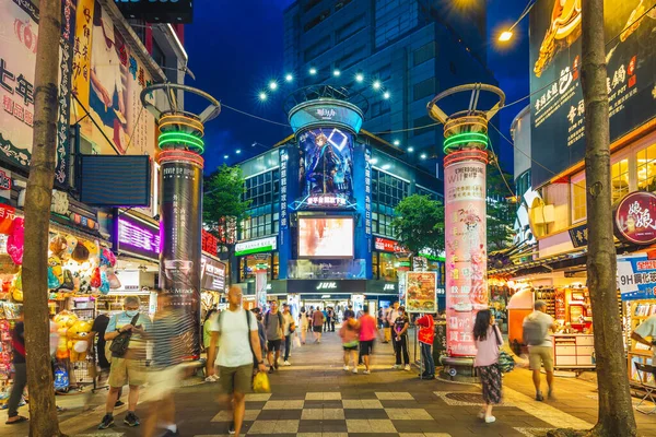 Tajpej Tajwan Czerwca 2020 Dystrykt Ximending Jeden Najbardziej Popularnych Miejscowości — Zdjęcie stockowe